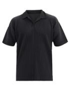 Matchesfashion.com Homme Pliss Issey Miyake - Technical-pleated Polo Shirt - Mens - Black
