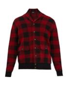 Polo Ralph Lauren Shawl-collar Checked Wool-blend Cardigan