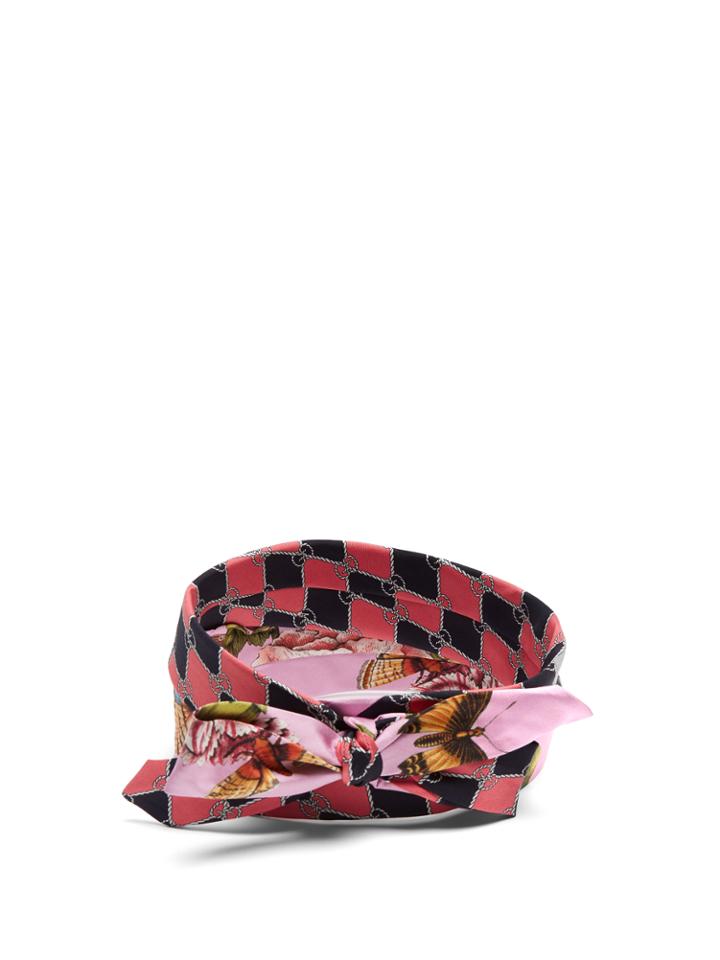 Gucci Contrasting-print Silk Headband