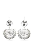 Miu Miu Swarovski And Pearl-embellished Shell Earrings