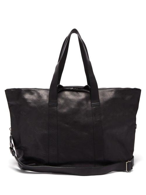 Matchesfashion.com Ann Demeulemeester - Grained Leather Holdall Bag - Mens - Black