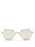 Matchesfashion.com Gucci - Round Metal Sunglasses - Womens - Gold