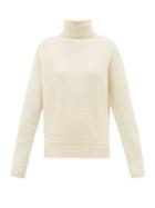 Matchesfashion.com Holiday Boileau - Mick Roll Neck Wool Blend Sweater - Womens - Ivory