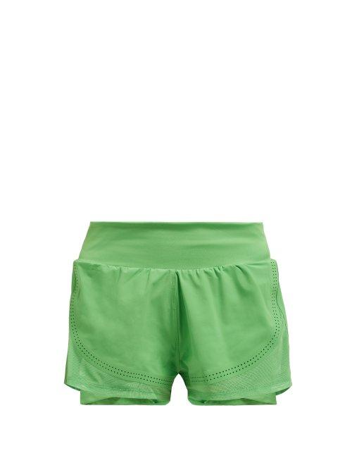 Matchesfashion.com Adidas By Stella Mccartney - Double Layer Stretch Shorts - Womens - Green