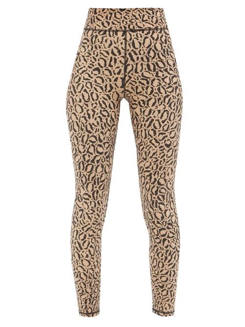 The Upside - Leopard-print High-rise Cropped Leggings - Womens - Leopard