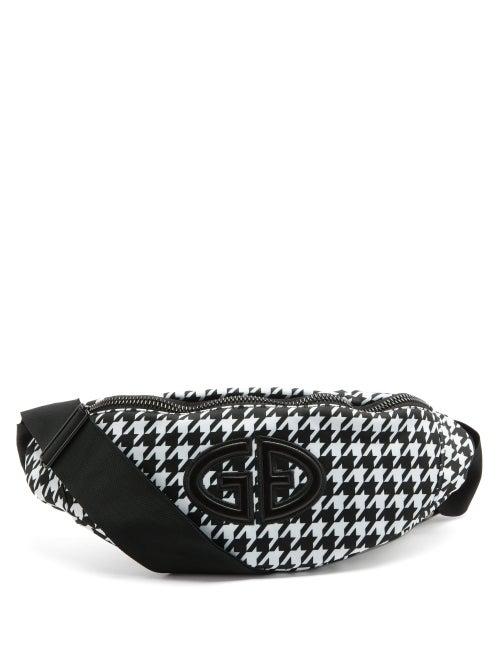 Matchesfashion.com Goldbergh - Velia Houndstooth Belt Bag - Womens - Black White