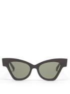 Matchesfashion.com Le Specs - Hourglass Cat-eye Recycled Sunglasses - Womens - Black Green