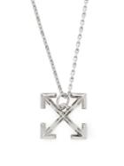Matchesfashion.com Off-white - Cross Arrow Small Pendant Necklace - Mens - Silver