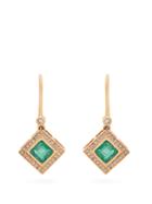 Jade Jagger Diamond, Emerald & Yellow-gold Earrings
