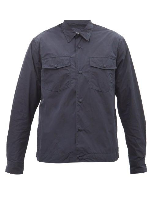 Officine Gnrale - Phileas Flap-pocket Shell Overshirt - Mens - Navy