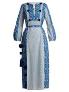Matchesfashion.com Figue - Ravenna Cotton Maxi Dress - Womens - Blue Stripe
