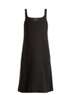 Rochas Sweetheart-neck Crepe Dress