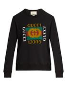 Gucci Distressed Logo-print Cotton Sweatshirt