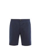 Matchesfashion.com Oliver Spencer - Drawstring Linen Blend Shorts - Mens - Navy