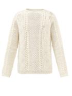 Maison Margiela - Distressed-effect Open-gauge Wool Sweater - Mens - White