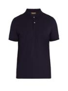 Berluti Leather-trimmed Cotton Polo Shirt