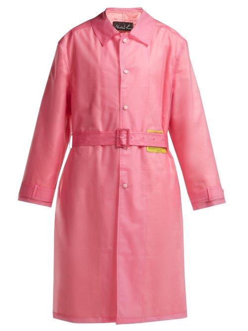 Matchesfashion.com Martine Rose - Utopia Patch Frosted Raincoat - Womens - Pink