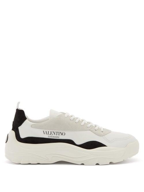 Matchesfashion.com Valentino Garavani - Gumboy Leather Trainers - Mens - White Black