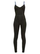 Matchesfashion.com The Upside - Midnight Tiger Stretch Jersey Jumpsuit - Womens - Black Khaki