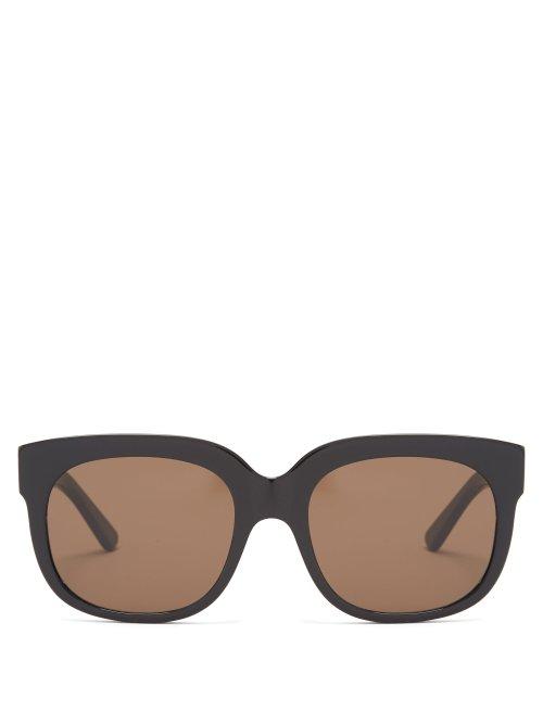Matchesfashion.com Gucci - Square Frame Sunglasses - Mens - Black