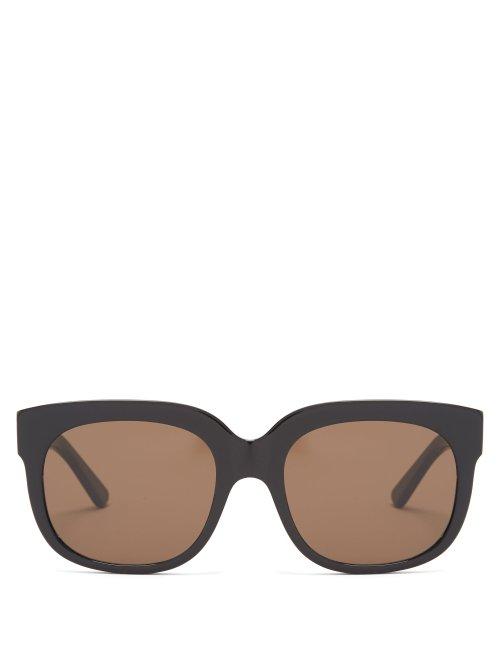 Matchesfashion.com Gucci - Square Frame Sunglasses - Mens - Black