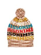 Matchesfashion.com Missoni - Logo Knit Wool Beanie Hat - Womens - Brown