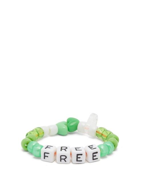 Matchesfashion.com Lauren Rubinski - Free Beaded Bracelet - Womens - Green