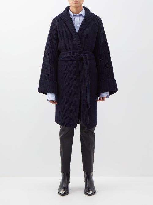 Sa Su Phi - Sara Wool-blend Cardigan - Womens - Navy