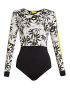 The Upside Bamboo-print Performance Paddle Suit