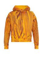 Matchesfashion.com Eckhaus Latta - Striped Cotton Hooded Sweatshirt - Mens - Orange