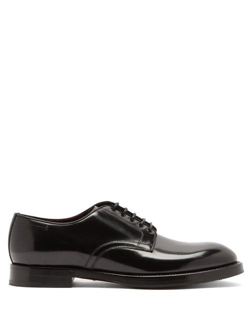 Matchesfashion.com Dolce & Gabbana - Giotto Spazzolato-leather Derby Shoes - Mens - Black