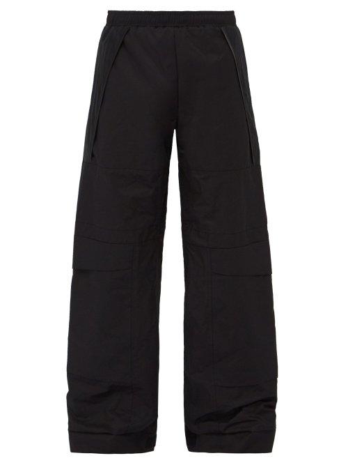 Matchesfashion.com Cottweiler - Journey Cotton Blend Wide Leg Trousers - Mens - Black