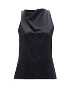 Matchesfashion.com La Collection - Pheadra Cowl-neck Silk-satin Blouse - Womens - Black