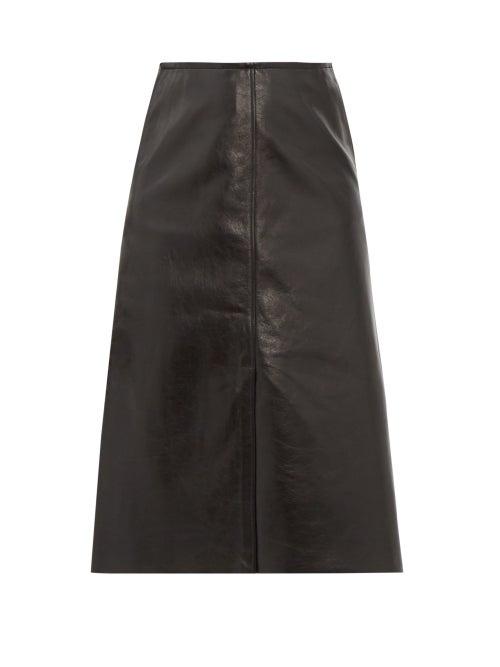 Matchesfashion.com Joseph - Iden Panelled Leather Skirt - Womens - Black