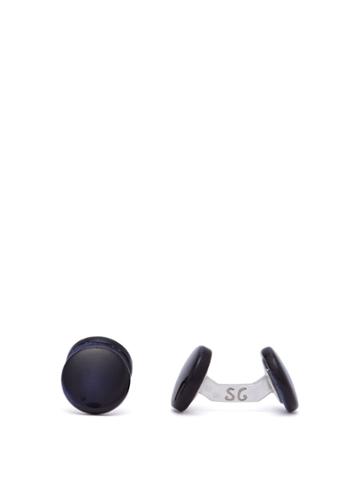 Samuel Gassmann Round Mother-of-pearl Cufflinks