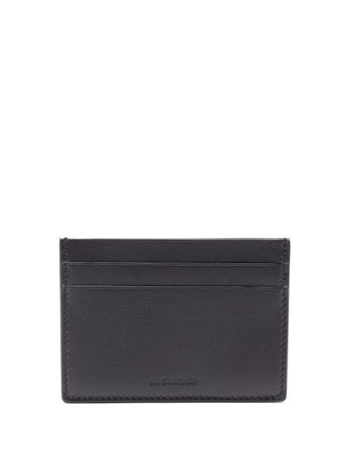 Mens Accessories Jil Sander - Logo-debossed Leather Cardholder - Mens - Black