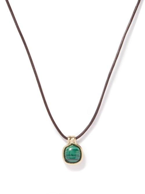Fernando Jorge - Malachite & 18kt Gold Pendant Necklace - Mens - Green Multi
