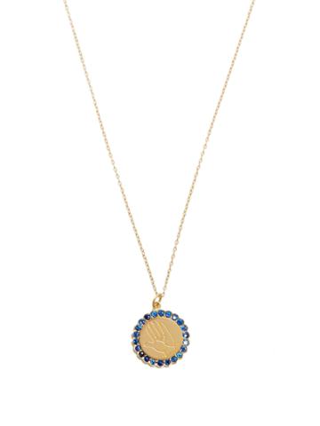 Alison Lou Sapphire & Yellow-gold Twister Necklace
