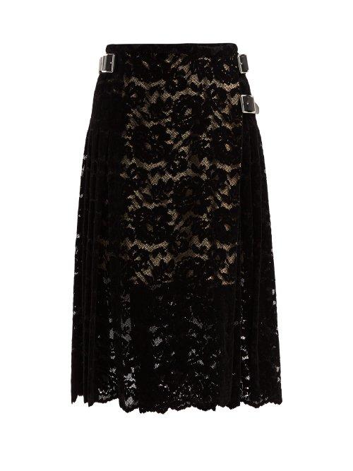 Matchesfashion.com Christopher Kane - Lace Midi Skirt - Womens - Black