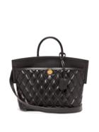 Matchesfashion.com Burberry - Society Small Quilted Leather Tote Bag - Womens - Black
