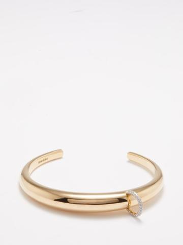 Rainbow K - Piercing Diamond & 14kt Gold Bracelet - Womens - Gold Multi