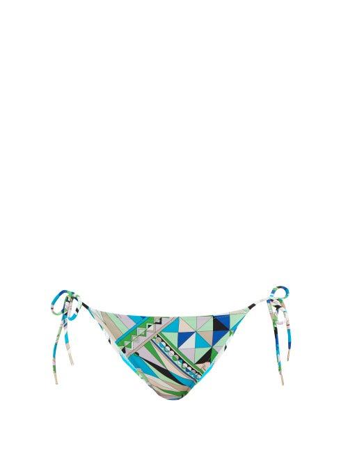 Matchesfashion.com Emilio Pucci - Bes-print Bikini Briefs - Womens - Green Print