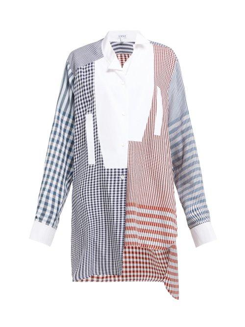 Matchesfashion.com Loewe - Checked Cotton Shirt - Womens - Multi