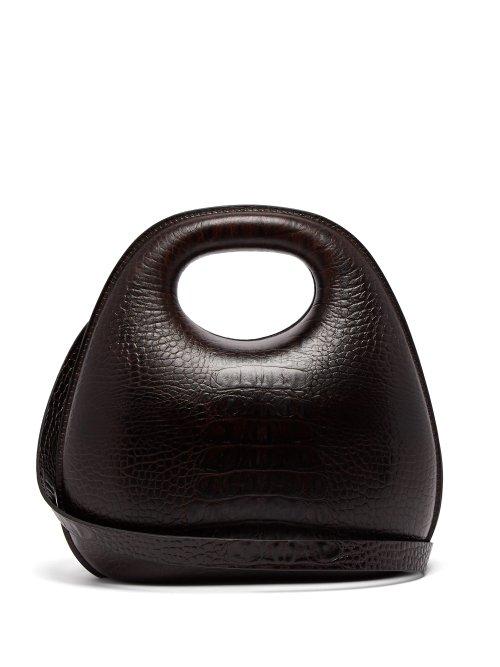 Matchesfashion.com Lemaire - Egg Crocodile Effect Leather Bag - Womens - Brown