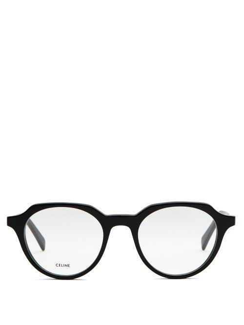 Mens Eyewear Celine Eyewear - Round Acetate Glasses - Mens - Black