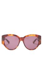 Matchesfashion.com Dior Eyewear - Lady Diorstuds2 Acetate Sunglasses - Womens - Tortoiseshell
