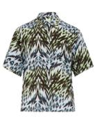 Matchesfashion.com Aries - Animal Hawaiian Print Short Sleeved Shirt - Mens - Blue Multi