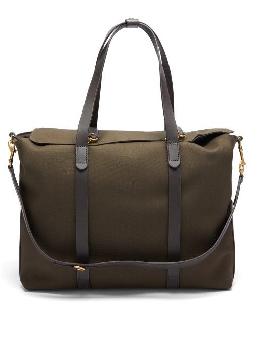 Matchesfashion.com Mismo - Mega Tote Two-in-one Canvas & Leather Holdall - Mens - Dark Brown