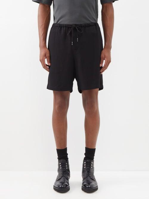 Nili Lotan - Austin Drawstring-waist Cotton-jersey Shorts - Mens - Black