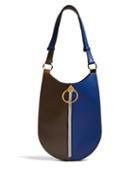 Matchesfashion.com Marni - Earring Leather Shoulder Bag - Womens - Blue Multi